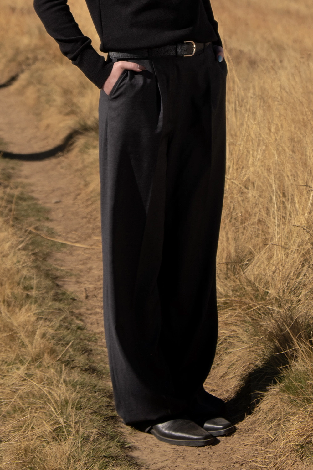 Column Trousers - charcoal