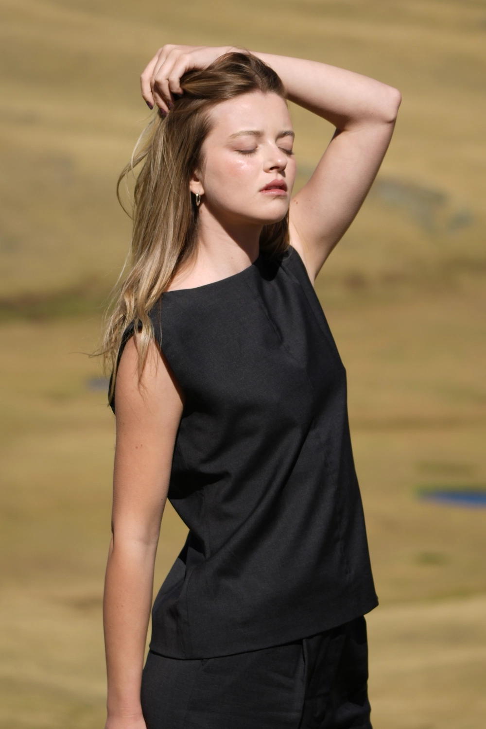 Contour Blouse - charcoal