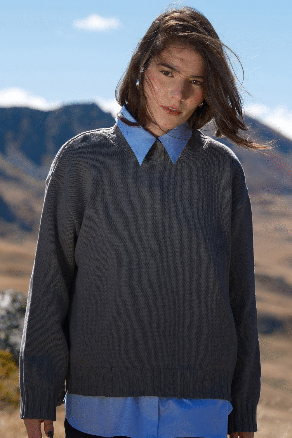 Structured Knit - stone-grey